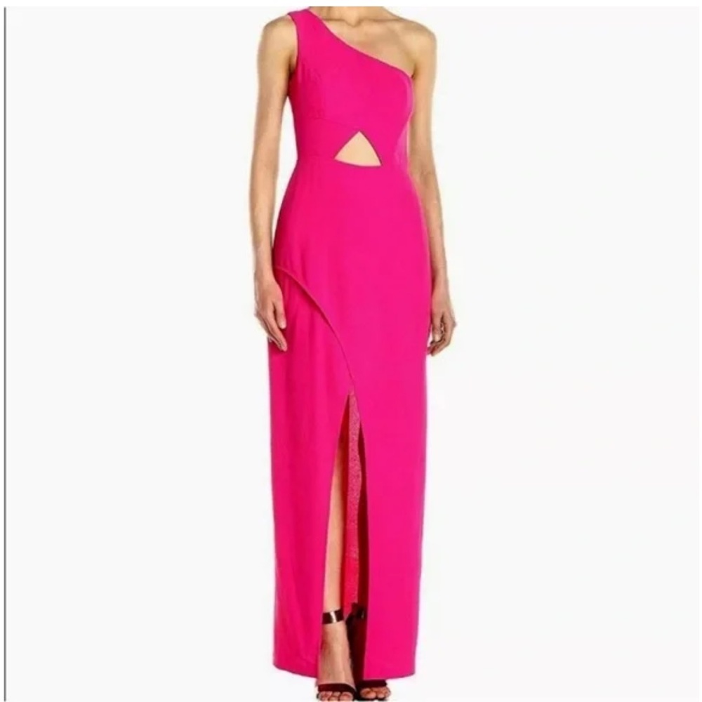 Barbie pink cut out maxi dress